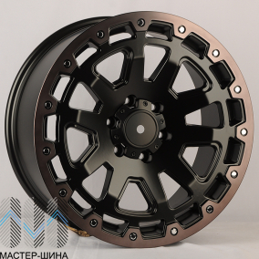 Zumbo Wheels F8351 9.0x20/6x139.7 D106.1 ET30 Matt black with lip polish with Matt Grey tinit